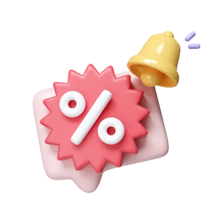 Discount Message 3D Icon
