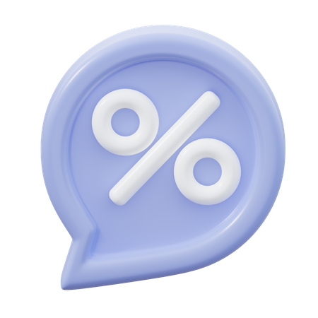Discount Message  3D Icon