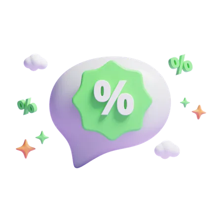 3 D Discount Offer Campaign Concept Icon Or Special Offer Concept Icon 3D Icon