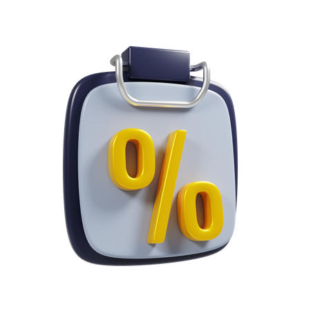 Discount Note  3D Icon