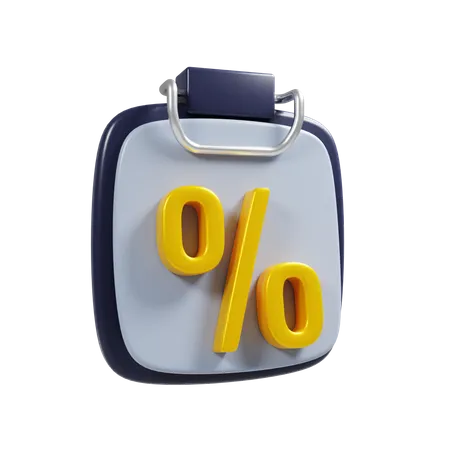 Discount Note  3D Icon