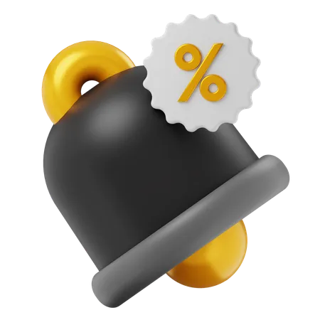 Notification Sign For Marketplace App Black Friday 3 D Icon Illustration Vector Happy Shopping With Discount And Hot Sale 3D Icon