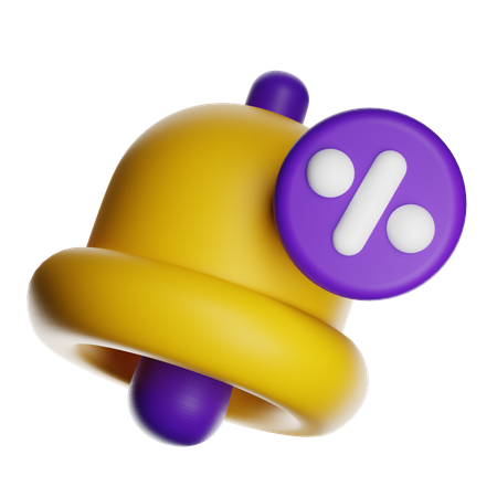 Discount Notification  3D Icon
