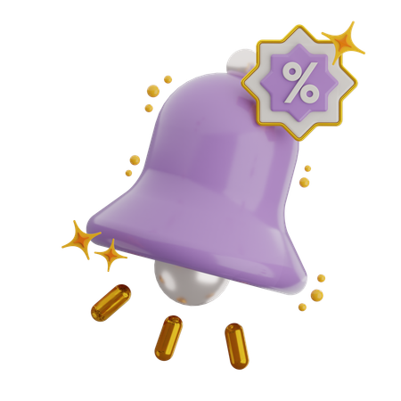Discount Notification  3D Icon