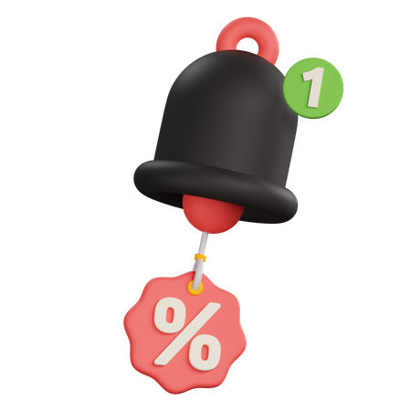 Discount Notification  3D Icon