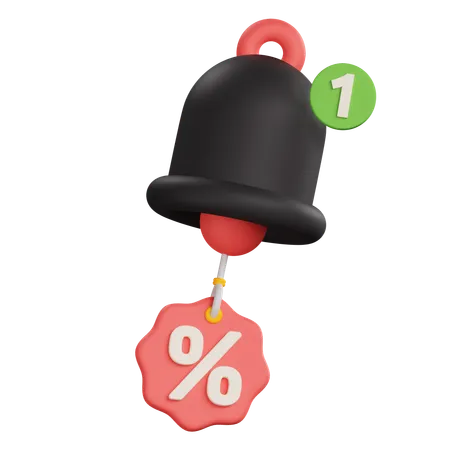 Discount Notification  3D Icon