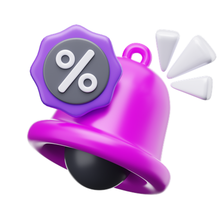 Discount Notification  3D Icon