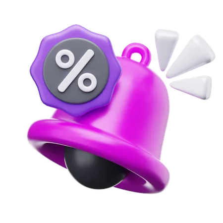 Discount Notification  3D Icon