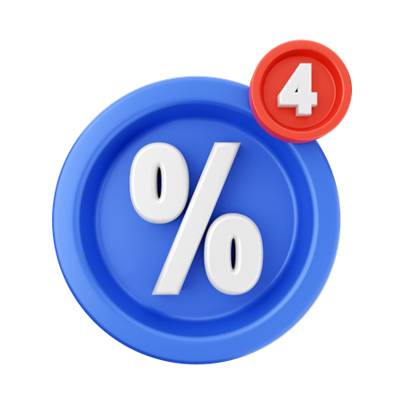 Discount Notification  3D Icon