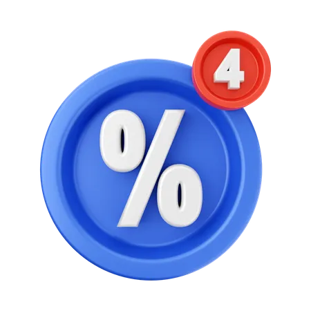 Discount Notification  3D Icon