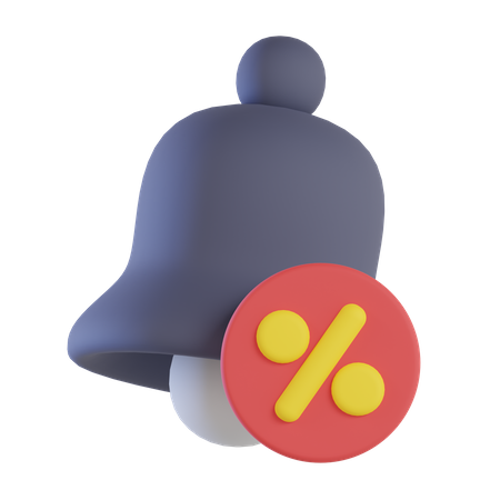 Discount Notification  3D Icon