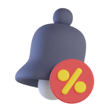 Discount Notification  3D Icon