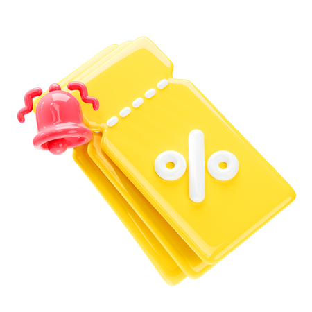 Discount Notification  3D Icon