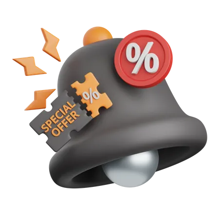 Discount Notification  3D Icon