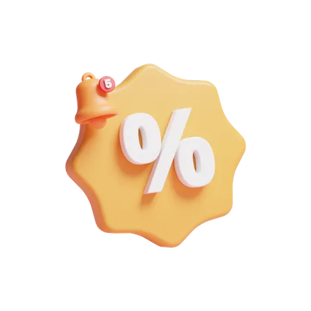 Discount Notification  3D Icon