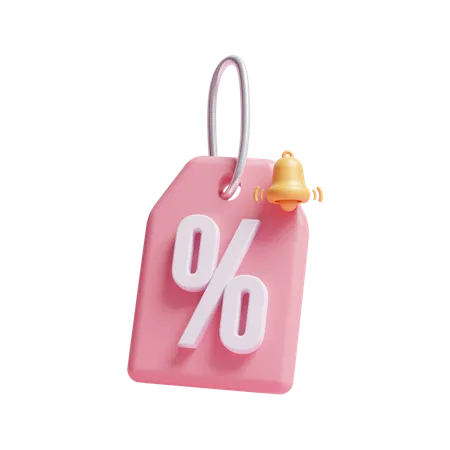 Discount Notification  3D Icon