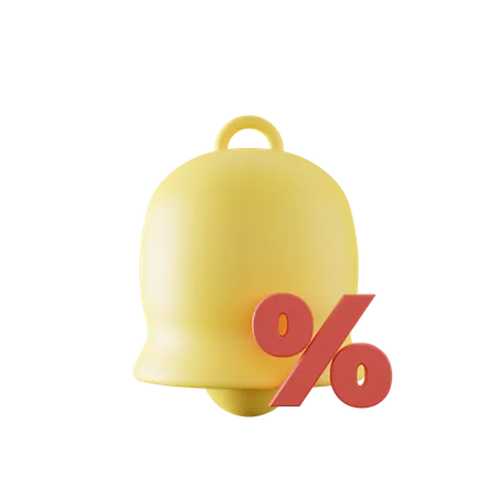 Discount Notification  3D Icon