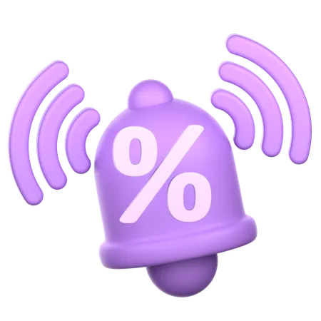 Discount Notification  3D Icon