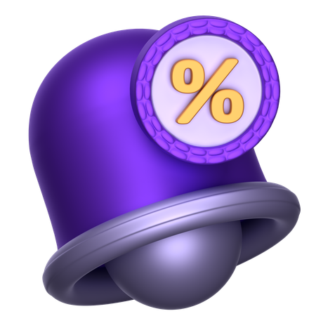 Discount Notification  3D Icon