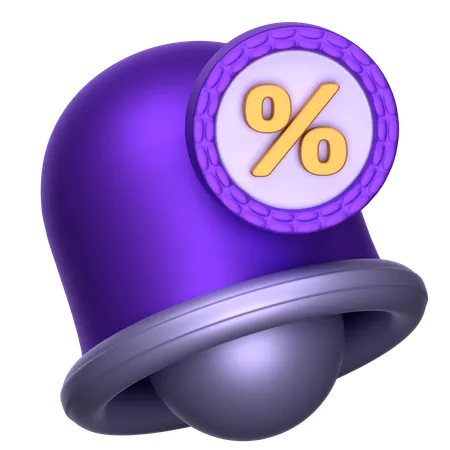 Discount Notification  3D Icon