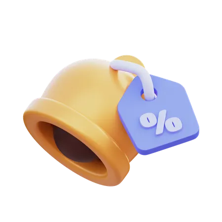 Discount Notification  3D Icon
