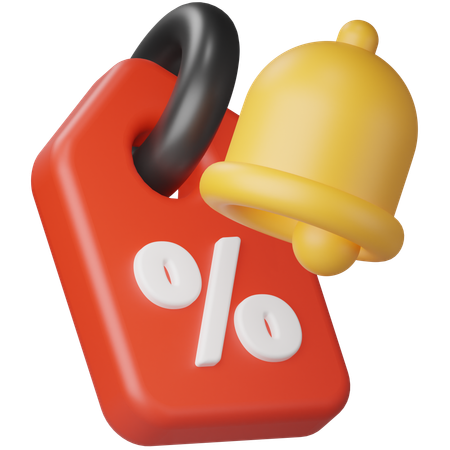 Discount Notification  3D Icon