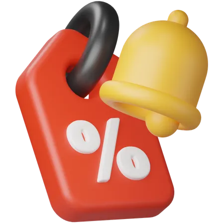 Discount Notification  3D Icon