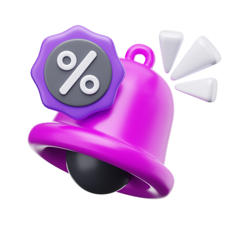 Discount Notification  3D Icon