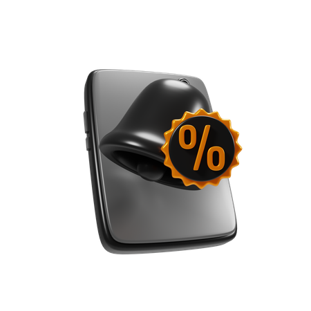 Discount Notification  3D Icon