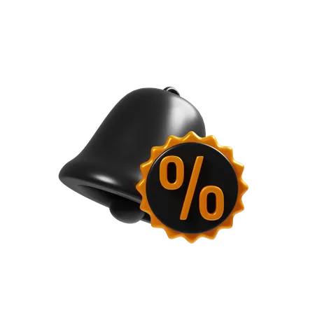 Discount Notification  3D Icon