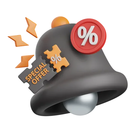 3 D Rendering Discount Notification Isolated Useful For Sale Discount Promo And Marketing Design 3D Icon
