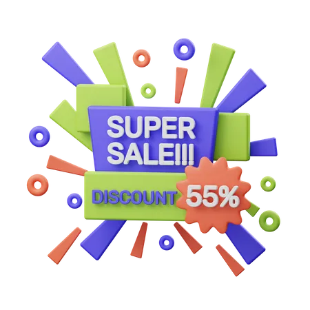 Discount offer  3D Illustration