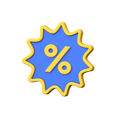 Discount offer on online shopping.  3D Icon