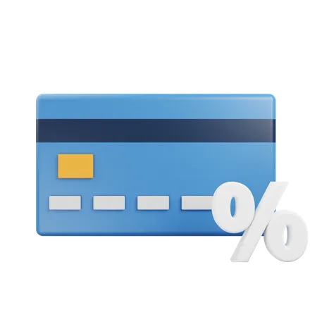 Discount On Credit Card  3D Illustration