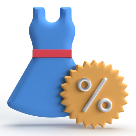 Discount On Dress  3D Icon