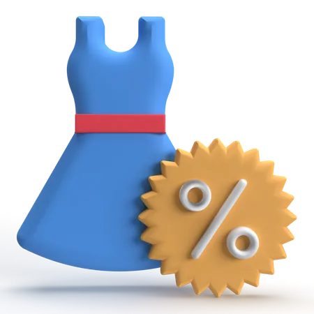 Discount On Dress  3D Icon