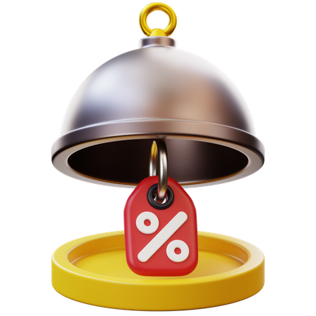 Discount On Food  3D Icon