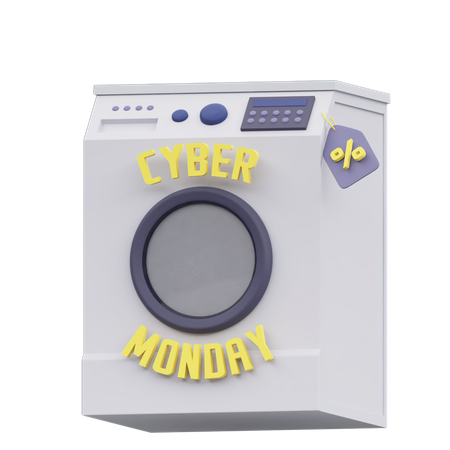 Discount On Washing Machine  3D Icon