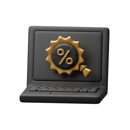 DIscount on web  3D Icon