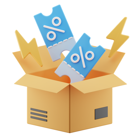 Discount Package  3D Icon
