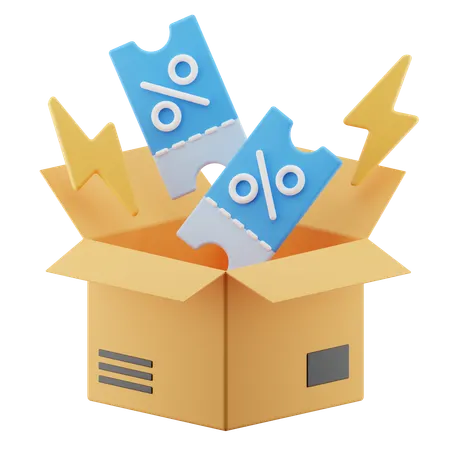 Discount Package  3D Icon