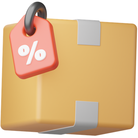 Discount Package  3D Icon