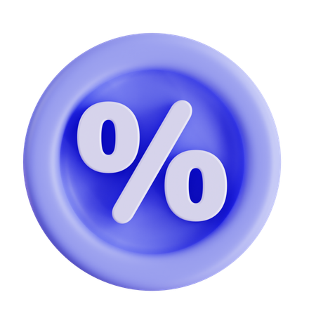 Discount percent  3D Icon