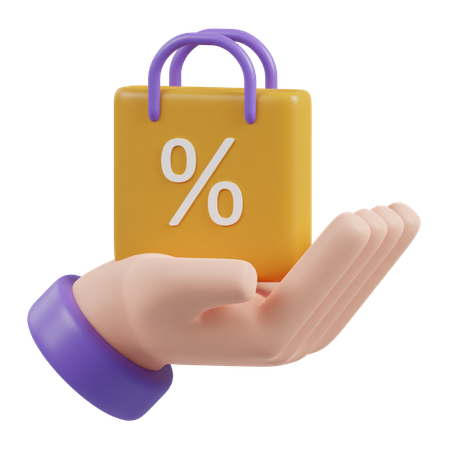 Discount Percentage  3D Icon