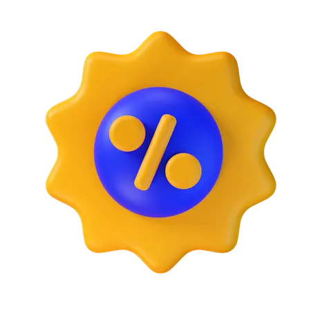 Discount Percentage  3D Icon