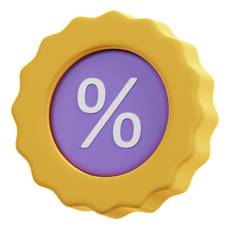 Discount Percentage  3D Icon