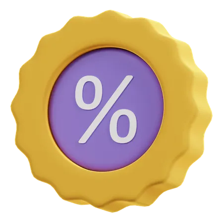 Discount Percentage  3D Icon