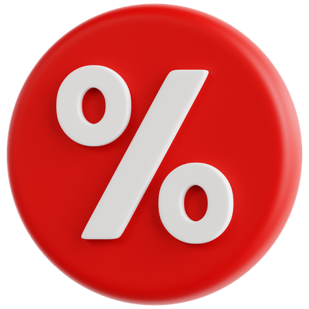 Discount Percentage  3D Icon