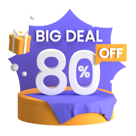 Discount Podium  3D Icon