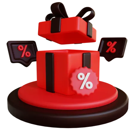 Discount Podium  3D Icon